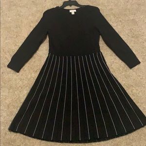 Pinstripe Sweater Dress